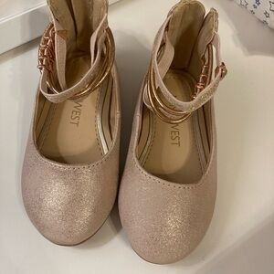 New Nine West Glittery Pink Ballet Flats - Toddler Size 5